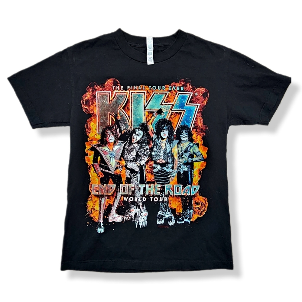 🔥Kiss End Of The Road Tour T-Shirt Black Rock Band Final 2019🔥